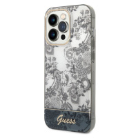 Guess PC/TPU Toile De Jouy kryt iPhone 14 Pro sivý