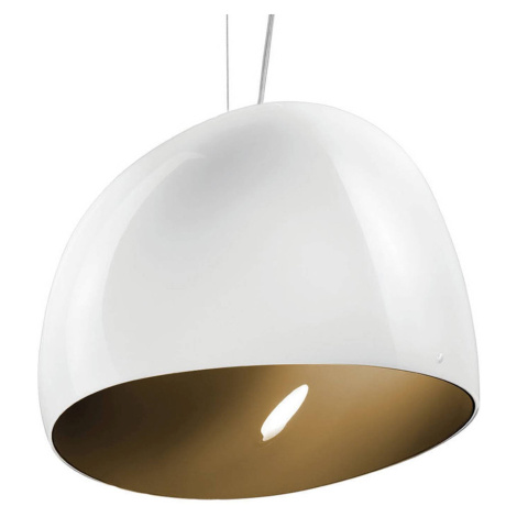 Závesná lampa Surface Ø 40 cm E27 biela/hnedá Vistosi