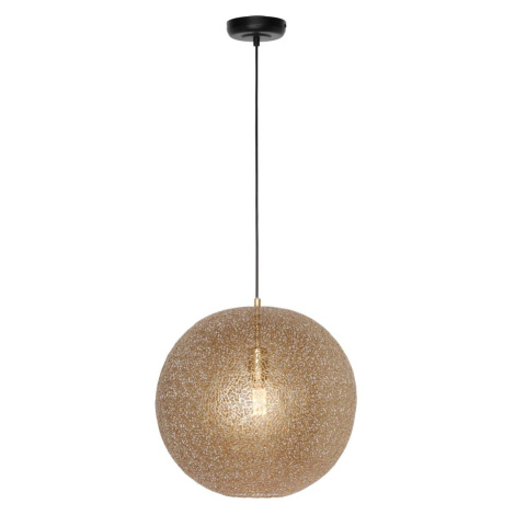Závesná lampa Oronero/Oro, Ø 40 cm, zlatá farba, kov Freelight