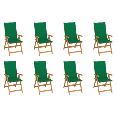 Zelené záhradné stoličky