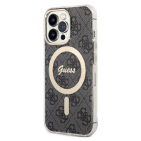 Plastové puzdro Guess na Apple iPhone 13 Pro Max GUHMP13XH4STK 4G IML MagSafe čierne