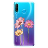 Odolné silikónové puzdro iSaprio - Three Flowers - Huawei P30 Lite