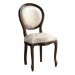TARANKO Krzeslo O rustikálna jedálenská stolička wenge / krémový vzor (A4 Versalles 1)