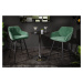 LuxD Dizajnová barová stolička Esmeralda smaragdový zamat