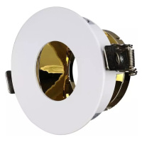 Bodové svietidlo zapustené okrúhle GU10 biela/zlatá VT-873 (V-TAC)
