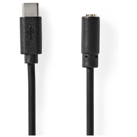 Kábel USB-C - zástrčka 3,5mm NEDIS CCGB65960BK10