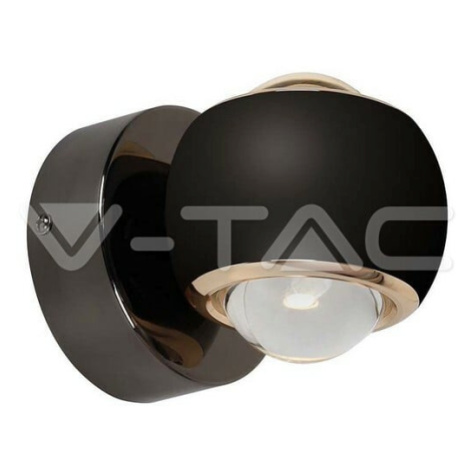 5W LED nástenná lampa Light Black 3000K 950lm VT-7504 (V-TAC)