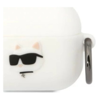 Púzdro Karl Lagerfeld AirPods Pro cover white Silicone Choupette Head 3D (KLAPRUNCHH)
