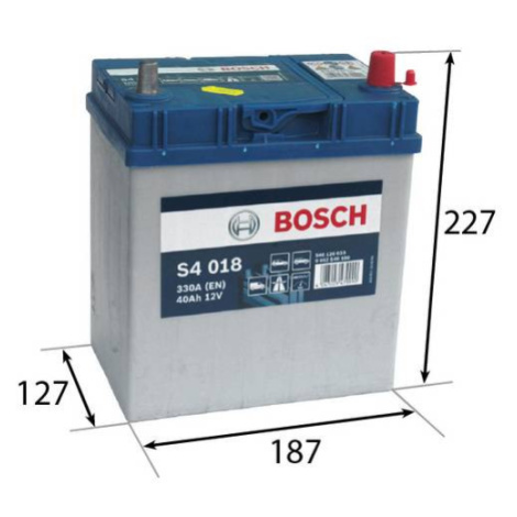 BOSCH S4 40Ah Autobatéria 12V , 330A , 0 092 S40 180