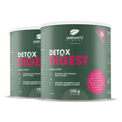 Nature's Finest Detox Digest | podpora trávení a jaternímu detoxu | chlorella, ostropestřec, art