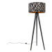 Stojacia lampa statív čierny s tienidlom zebra 50 cm - Tripod Classic