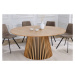 Estila Dubový okrúhly jedálenský stôl Davidson v hnedej farbe 140cm