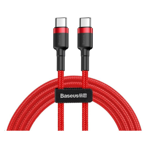 Baseus Cafule Series nabíjací / dátový kábel USB-C na USB-C PD2.0 60W Flash 1m, červená