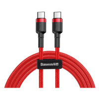 Baseus Cafule Series nabíjací / dátový kábel USB-C na USB-C PD2.0 60W Flash 1m, červená