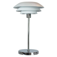 Dyberg Larsen DL31 stolová lampa kovová biela