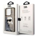 Plastové puzdro Karl Lagerfeld na Apple iPhone 14 Pro KLHCP14LLNKHCK Glitter Karl Head čierne