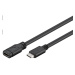 PREMIUMCORD USB-C predlžovací kábel (USB 3.1 generation 1), C/M - C/F, 1m