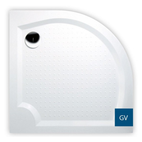 GELCO - VIVA90 sprchová vanička z liateho mramoru, štvrťkruh, 90x90cm, R550 GV559
