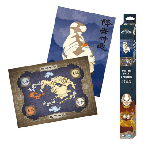 GBeye Avatar The Last Airbender Appa and Map Posters 2-Pack 52 x 38 cm