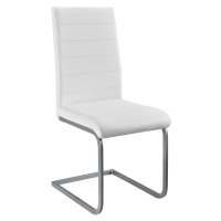 Juskys Konzolová stolička Vegas sada 4 kusov zo syntetickej kože v bielej farbe