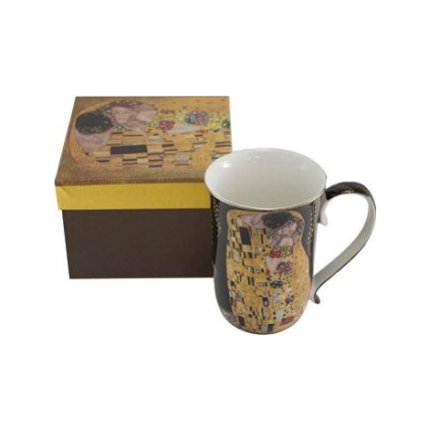 Home Elements Porcelánový hrnček 400 ml, Klimt, Bozk tmavý