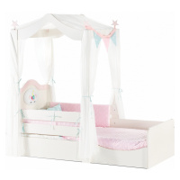 Detská posteľ 90x200 sunbow - béžová/růžová