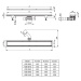 Deante Deante, nerezový lineárny odtokový žľab s otočnou mriežkou (2v1) 60cm, sifón H65, oceľová