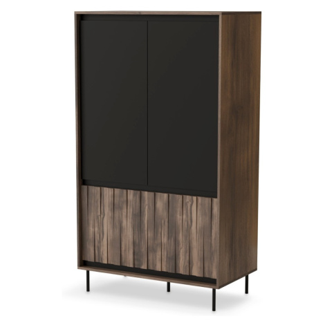 Šatní skříň Swing 102 cm ořech/černá Halmar