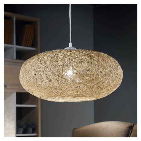 Textilná závesná lampa Campilo v béžovej EGLO