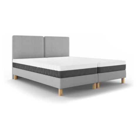 Svetlosivá dvojlôžková posteľ Mazzini Beds Lotus, 180 x 200 cm Mazzini Sofas