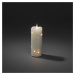 LED vosková sviečka krémová farba jantárová 12,7 cm