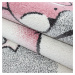Dětský kusový koberec Kids 580 pink kruh - 120x120 (průměr) kruh cm Ayyildiz koberce