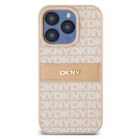 DKNY PU Leather Repeat Pattern Tonal Stripe Apple iPhone 14 Pro DKHCP14LPRTHSLP Pink