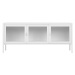 Biely kovový TV stolík 130x55 cm Brisbane – House Nordic