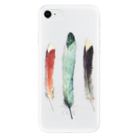 Odolné silikónové puzdro iSaprio - Three Feathers - iPhone SE 2020