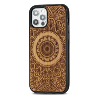 Plastové puzdro na Apple iPhone 12/12 Pro Wood Mandala čerešňové drevo