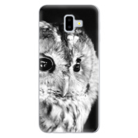 Odolné silikónové puzdro iSaprio - BW Owl - Samsung Galaxy J6+