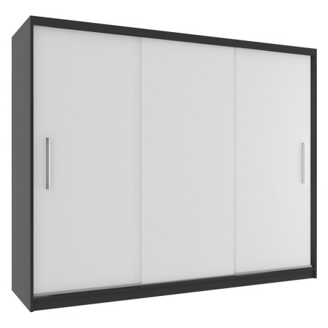 B BELINI GROUP BELINI Verona – posuvné skrine, výška 232 cm, čierno-biela matná farba – šatník s