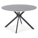 HALMAR Avelar okrúhly sklenený jedálenský stôl čierna / biela
