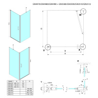 GELCO - LORO obdĺžniková sprchová zástena 800x1000 GN4480-01