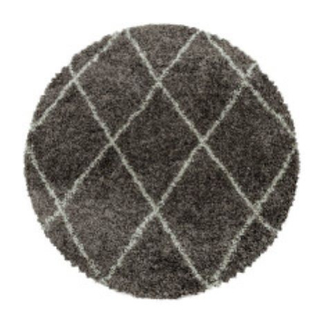 Kusový koberec Alvor Shaggy 3401 taupe kruh Rozmery koberca: 120x120 kruh