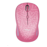 TRUST Myš Yvi Wireless Mouse USB, pink (ružová)