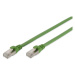 DIGITUS patch kábel Cat6A, S/FTP (PiMF), PUR (TPU) - 1m, zelený