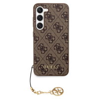 Guess 4G Charms Zadný Kryt pre Samsung Galaxy S23 Brown