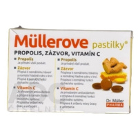 MÜLLEROVE pastilky PROPOLIS, ZÁZVOR, VITAMÍN C