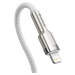 Dátový kábel Baseus Cafule Metal USB-C - Lightning  20W 2,0 m biely