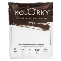 KOLORKY Deluxe velvet pants night - sleepy - xl (12-16 kg) - nočné jednorazové nohavičkové eko p