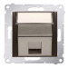 Krytka teleinformačních zásuviek na Keystone jednoduchá šikmá s popisným poľom, (prístroj s kryt