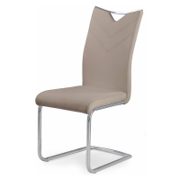HALMAR K224 jedálenská stolička cappuccino / chróm