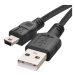 EMOS SM7009BL USB kábel 2.0 A/M - mini B/M 2m čierny